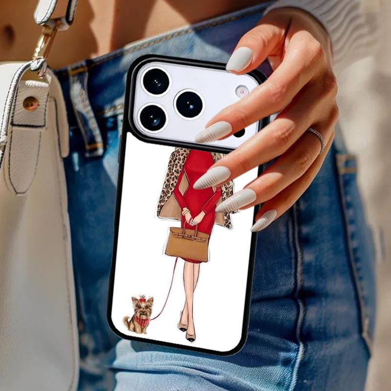 Fashion Girl Phone Case For iPhone 17 Air 14 15 13 12 Max Cover For Apple 14 15 16 16e 11 Pro Max Plus Coque iPhone 16plus