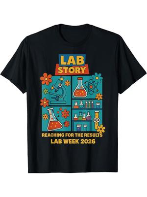 2026 Laboratory Week Medical Laboratory Technician T-shirt - 100% Cotton, Round-