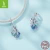 Blue Dragon Diy Pendant Accessories, Jewelry Personalized Fashion S925 Silver Bracelet Beaded