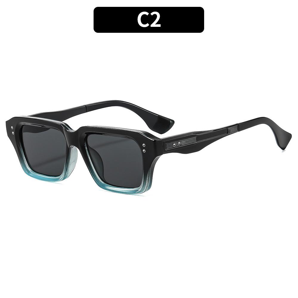 Square Frame Rice Stud Sunglasses Outdoor Retro Inspired UV400 Protection Sun Glasses Trendy Vintage Eyewear for Unisex