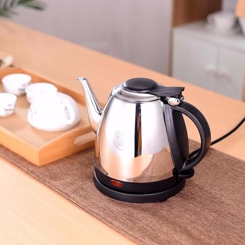 Portable Stainless Steel Electric Kettle with Long Spout for Brewing Tea and Boiling Water