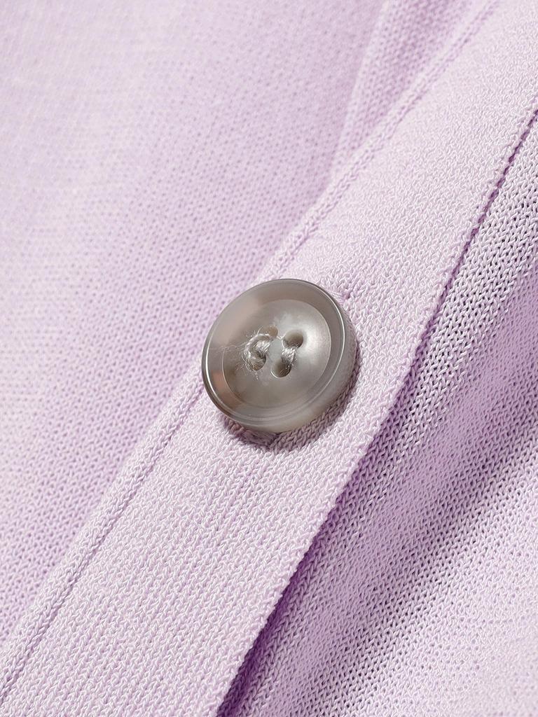 B:MING LIFE STORE by BEAMS Women's L/S Knit Sheer Oversized Cardigan, Lavender, One Size