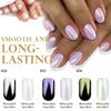 Aurora Nail Powder Set: 3 Colors - Ice, Transparent, and Magic Mirror Glitter with Brush