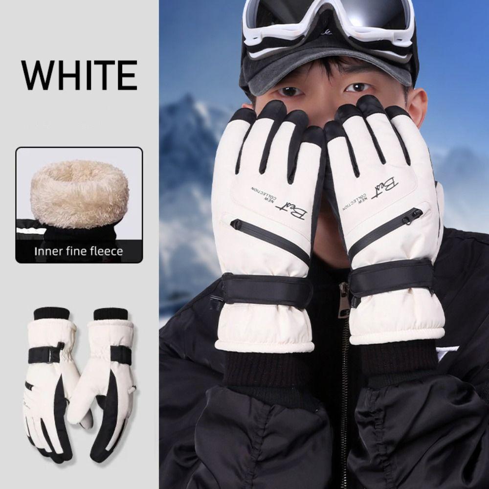 Card Holder Winter Ski Gloves with Storage Bag Thicken Gloves Outdooor