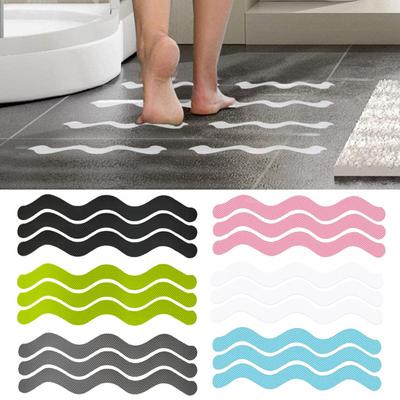 12Pcs/24Pcs Shower Sticker Increases Friction Self-Adhesive S-Shaped Strips Anti-Slip Bathroom Bathtub Stickers for Home
