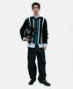 ADSB ANDERSSON BELL Unisex V-Neck Reverse Stripe Sweater Atb1350U(Black)