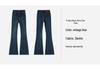 Women's Retro Color Block Skinny Flare Jeans - Spring 2026 Petite Elastic Bootcut Pants