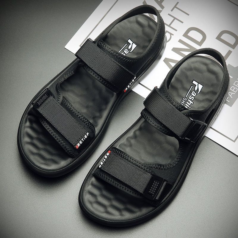 Fashion 2025 Summer New Designer Outdoor Sports Sandals for Men Fashion Casual Black Anti-slip Soft Base and Breathable Beach Shoes Man