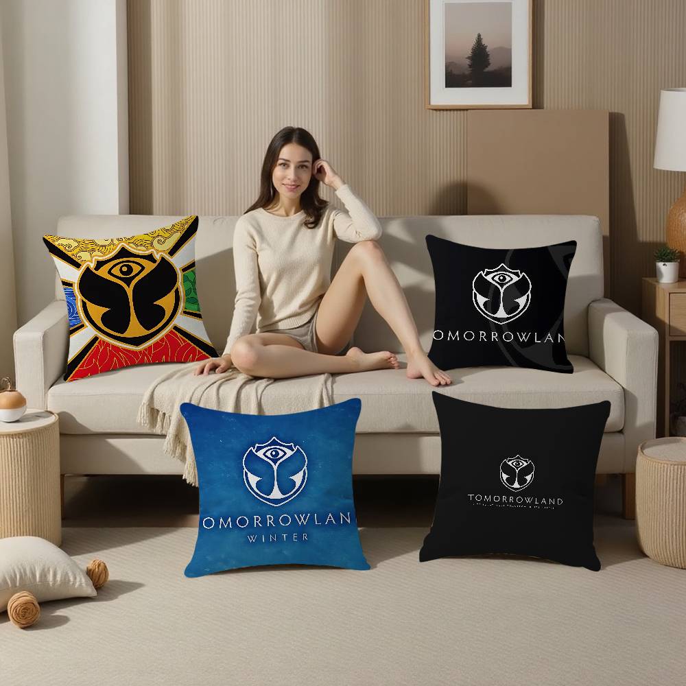 T-Tomorrowland Music Office Cushion Pillowcase Car Cushion Cover45X45Cm Lumbar Pillowcase Sofa Pillowcover