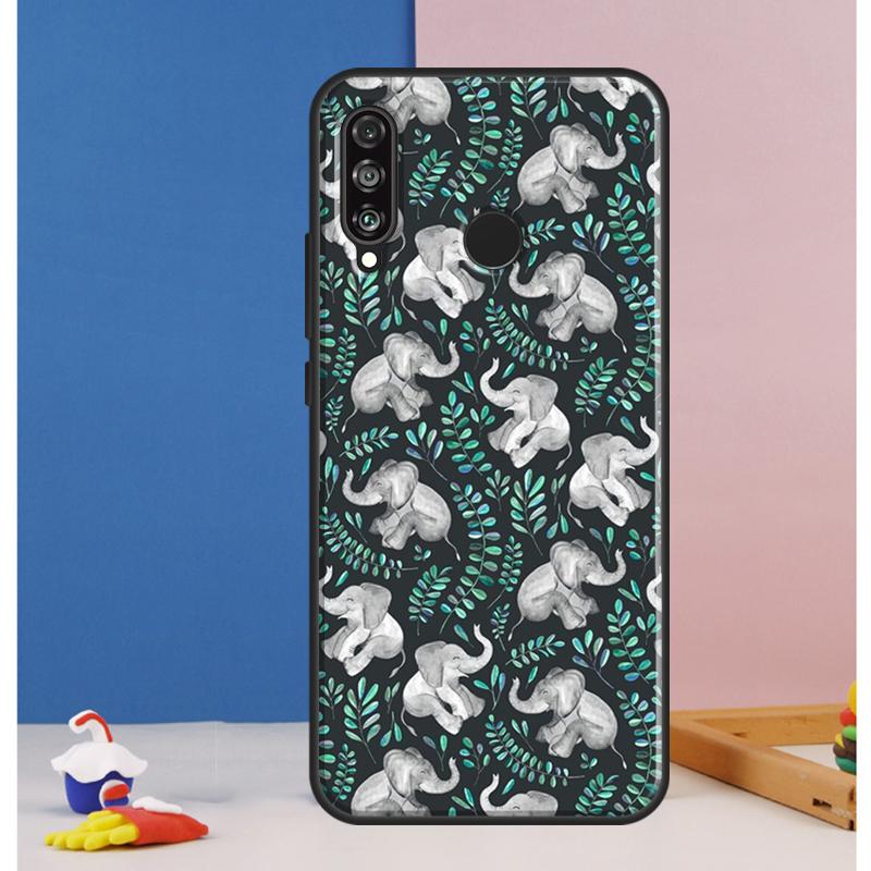 Cute Baby Elephant For Huawei Nova 8i 7i 11i 12i 12s 9 10 SE Y90 Y60 Y70 Y72 Y61 Y91 P30 P40 Lite P60 Pro Case