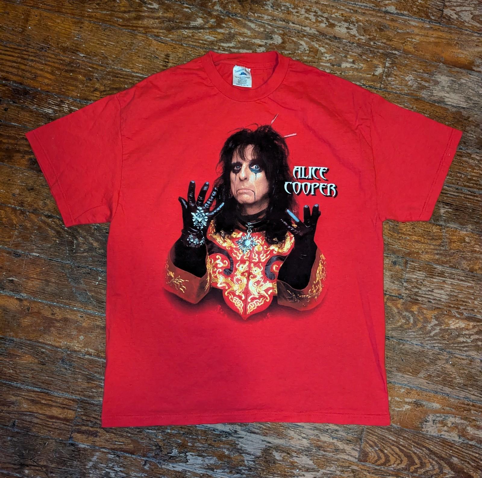 Vtg Y2k 2001 Alice Cooper Shirt XL Dragontown Rock Band Metal Tour Double Sided Unisex T-Shirt L