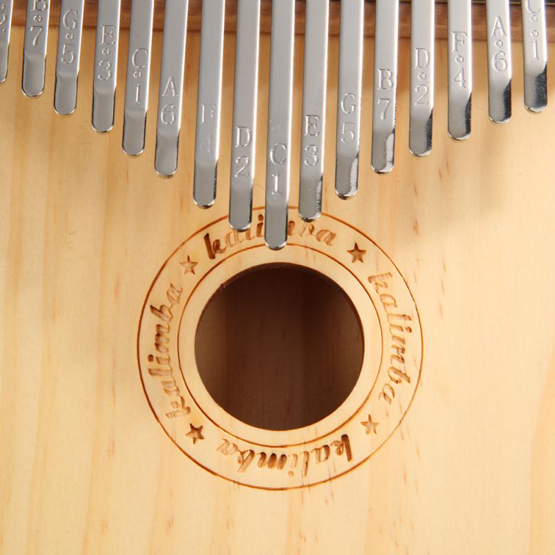 17 Keys Pine Wood Kalimba Finger Piano Thumb Mbira Musical Instrument for Music Tyro Children