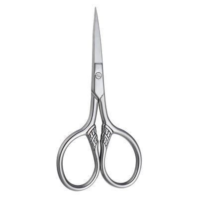 Edelstahl Nasenhaar- und Barttrimmschere Schnurrbarttrimmschere Professionelle Haarschere Kleine Pflegeschere Für Männer Silber