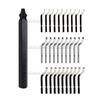 30pcs Deburring Tool Kit HSS Deburr Blades Set with a Swivel Handle Rotary Deburring Cutters for Metal Wood Plastic Fiberboard
