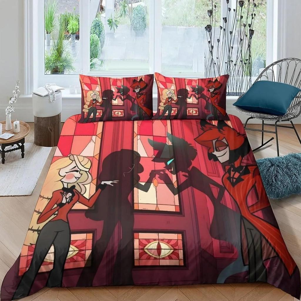 Hazbin Hotel Carton Soft Duvet Cover 3D Exquisite Digital Printing Beding Set Charlie Warm Comforter Bed Youth Home Decor Children Kids Young Boys