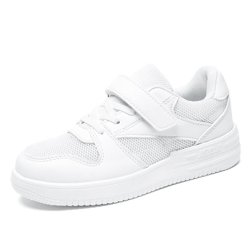 Children's little white shoes 2025 summer new white sports shoes trendy campus little girl white shoes air force board shoes