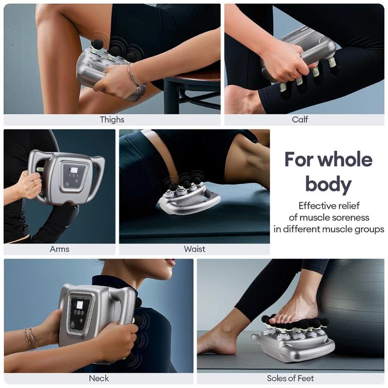 2026 New Gift 24-Head Fascia Gun 9 Modes High Frequency Vibration Body Massage Gun Back Neck Shoulder Waist Massager Muscle Masajeador