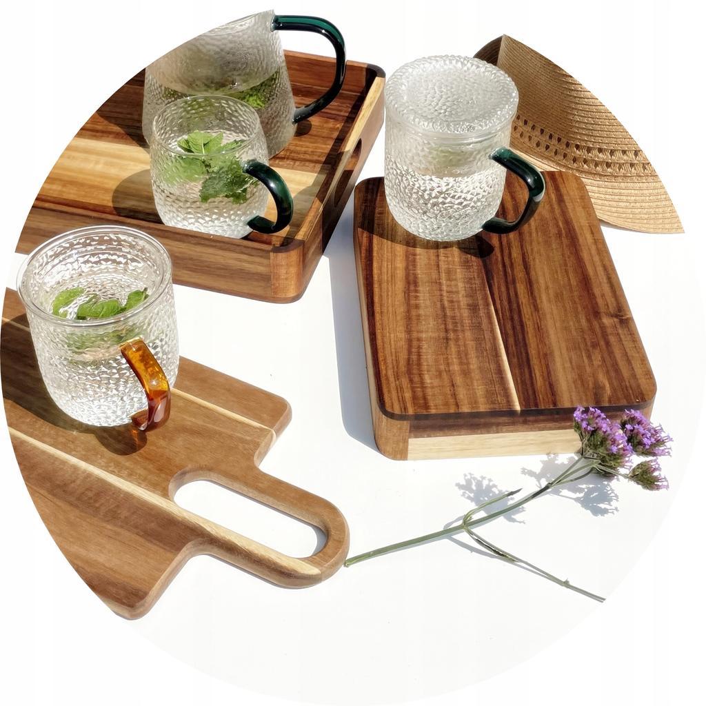 GLASS JUG 1L TEA INFuser with Filter 2 Cups AMBER