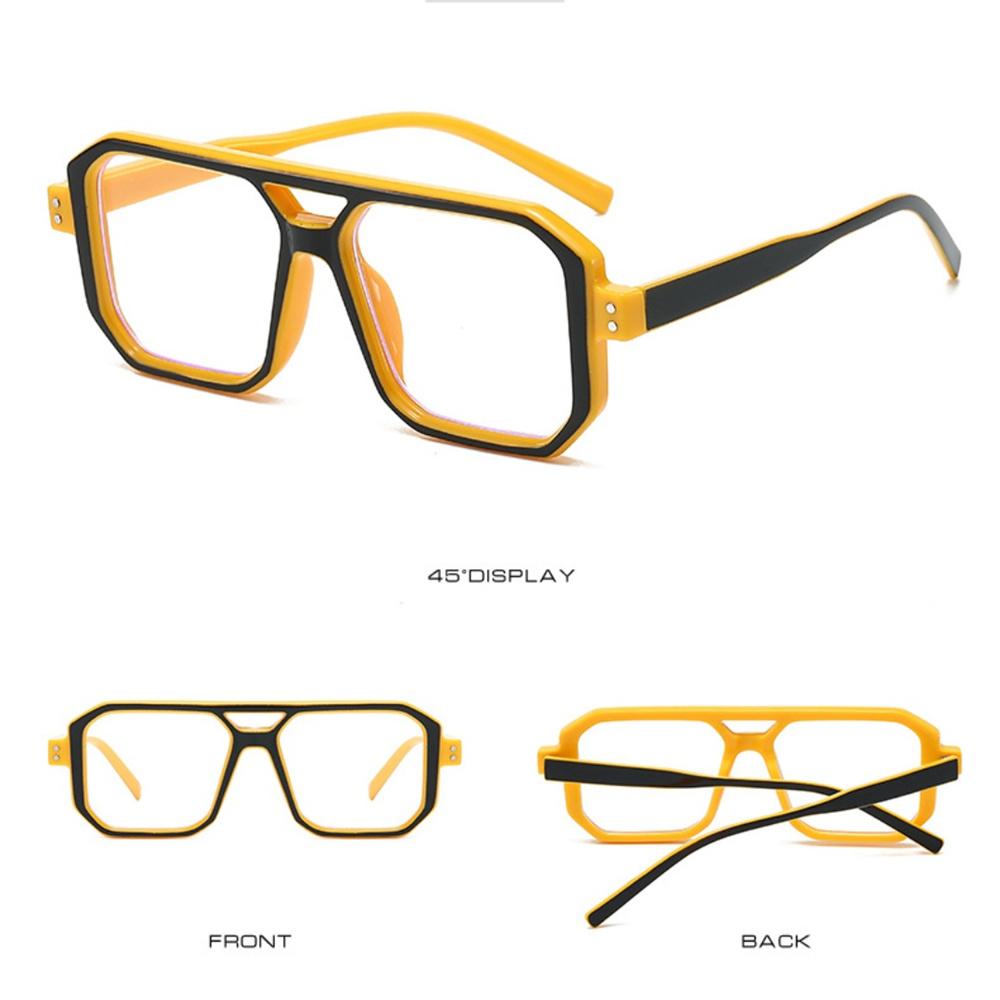 Candy Color Sunglasses Unisex Double Beam Sun Glasses Anti-UV Spectacles Personality Square Eyeglasses Simplity Goggles