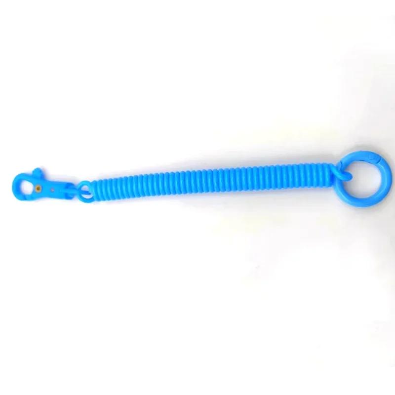Coil Springs Keychain Stretchy Spiral Spring Coil Retractable Coil Springs Keychain With Metal Clasp Key Chain Holder Lanyard