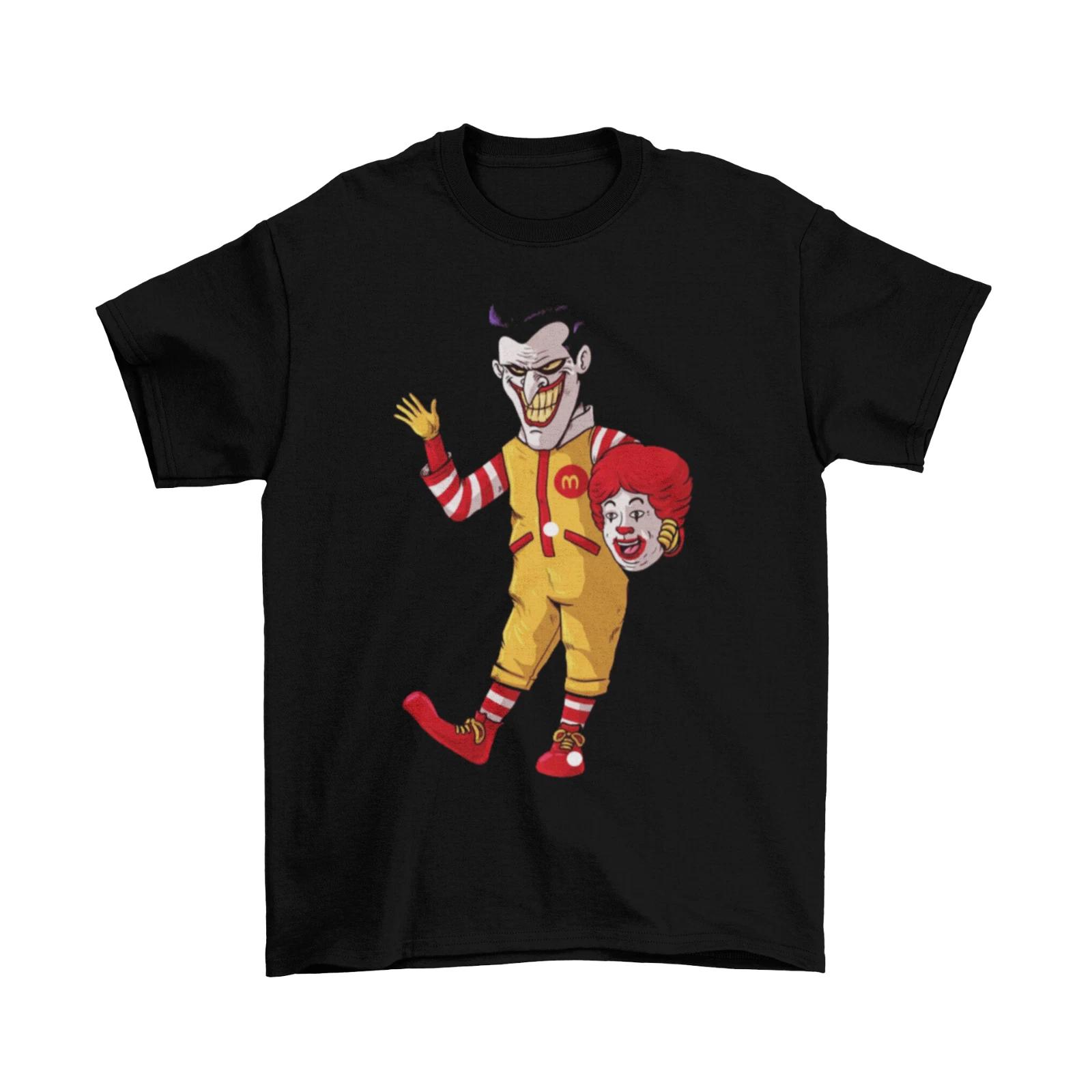 Joker Ronald Mcdonald T-Shirt Unisex Cotton TV Batman Unmaksed DC Sizes New XXL