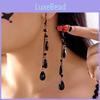 Blood Drop Tassel Bat Pendant Necklace Set Bracelet Earrings For Youth