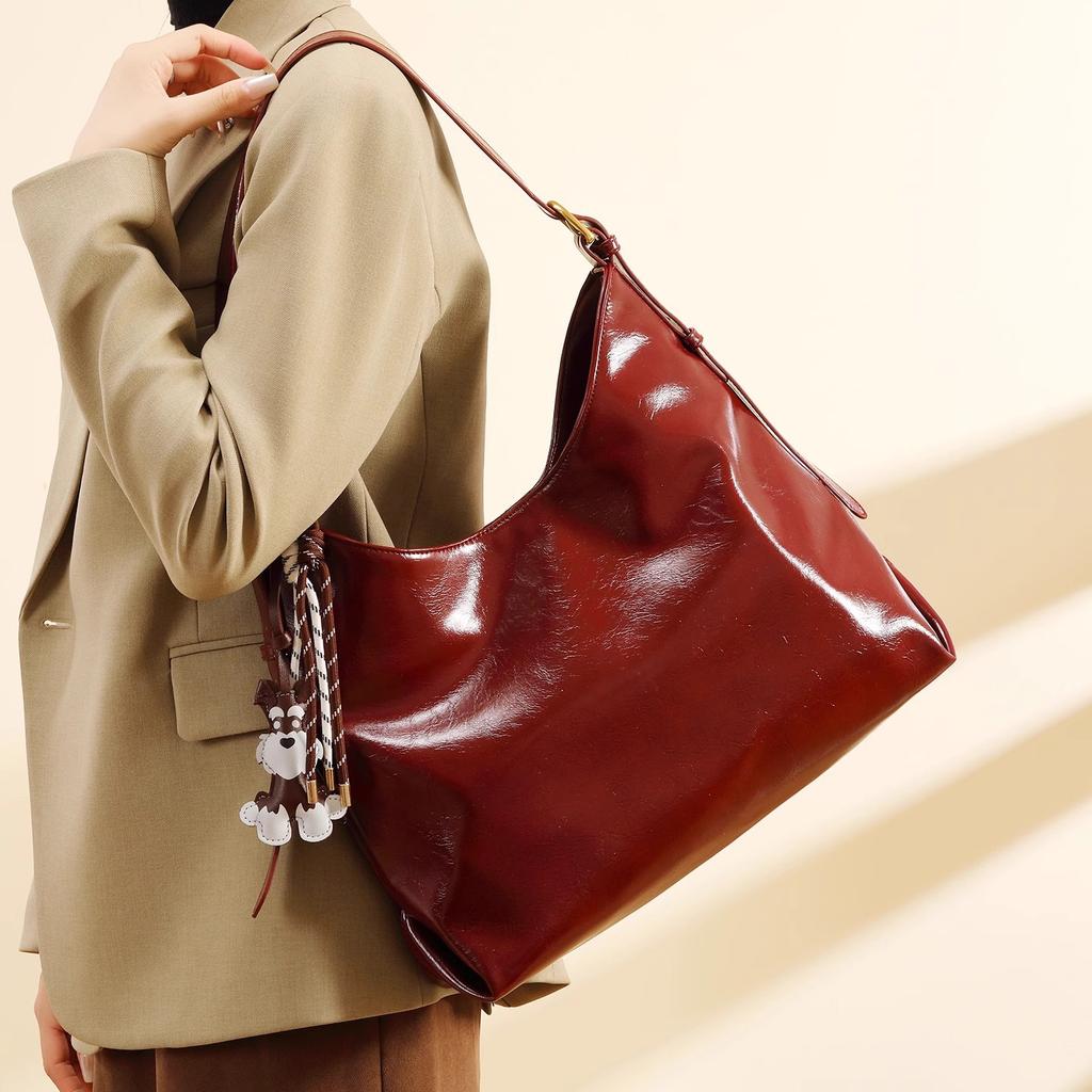 Lazy Wind Bag Women'S Large-Capacity Casual Versatile Shoulder Messenger Bag Design Sense Commuter Tote Bag