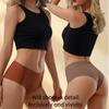 Seamless Women's Mid-High Waist Yoga Panties - Breathable Tummy Control Hip Lift Ice Silk Underwear