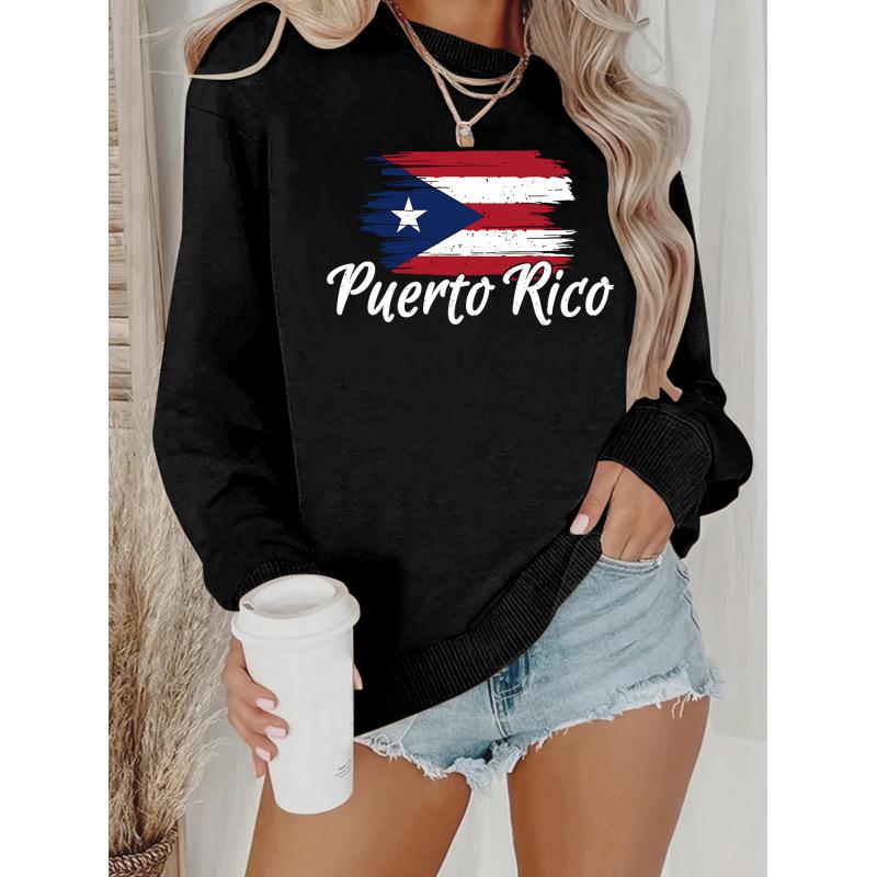 2025 Creative Letters European American Round Neck Print Hoodie