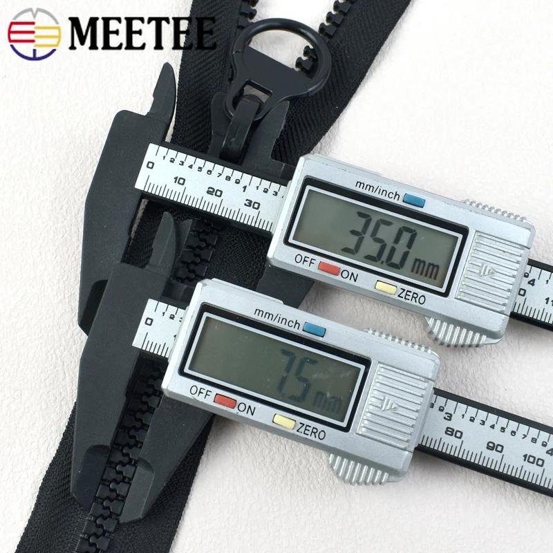 60-300cm 8# Meetee Resin Zippers Open-End Long Zipper for Coat Tent Bag Jacket Zip Sewing Closures Repair Kit DIY Accessories
