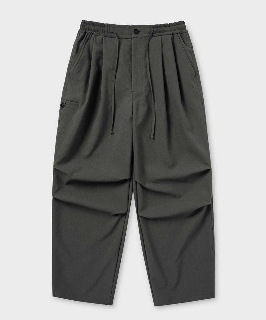 NONBLANK Loose Straight Fit String Pants_Khaki