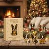 Boston Terrier Advent Calendar 2025 2D Flat Acrylic Dog Ornaments 24 Days Christmas Countdown Calendar Gift for Dog Lovers
