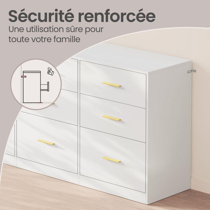 Cómoda de Dormitorio con Cajones, Mueble de Almacenamiento Moderno, Cómoda para Dormitorio o Sala de Estar, 9 Cajones, 40 x 160,2 x 78 cm, Blanco