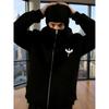 Men's Casual Sports Hoodie with Double Hood and Bird Print for a Fashionable Feel