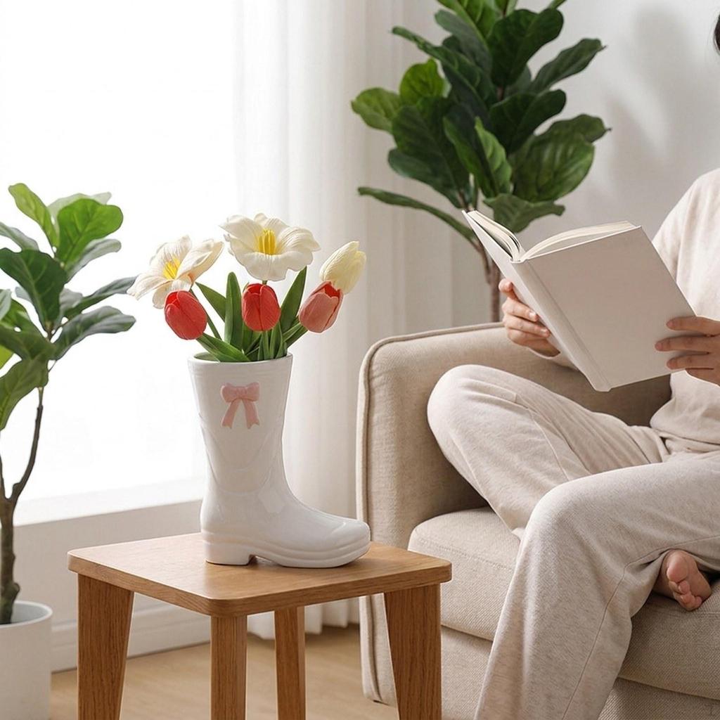 Flower Vase Boot Planter Decorative Vases Arrangement for Living Room Office