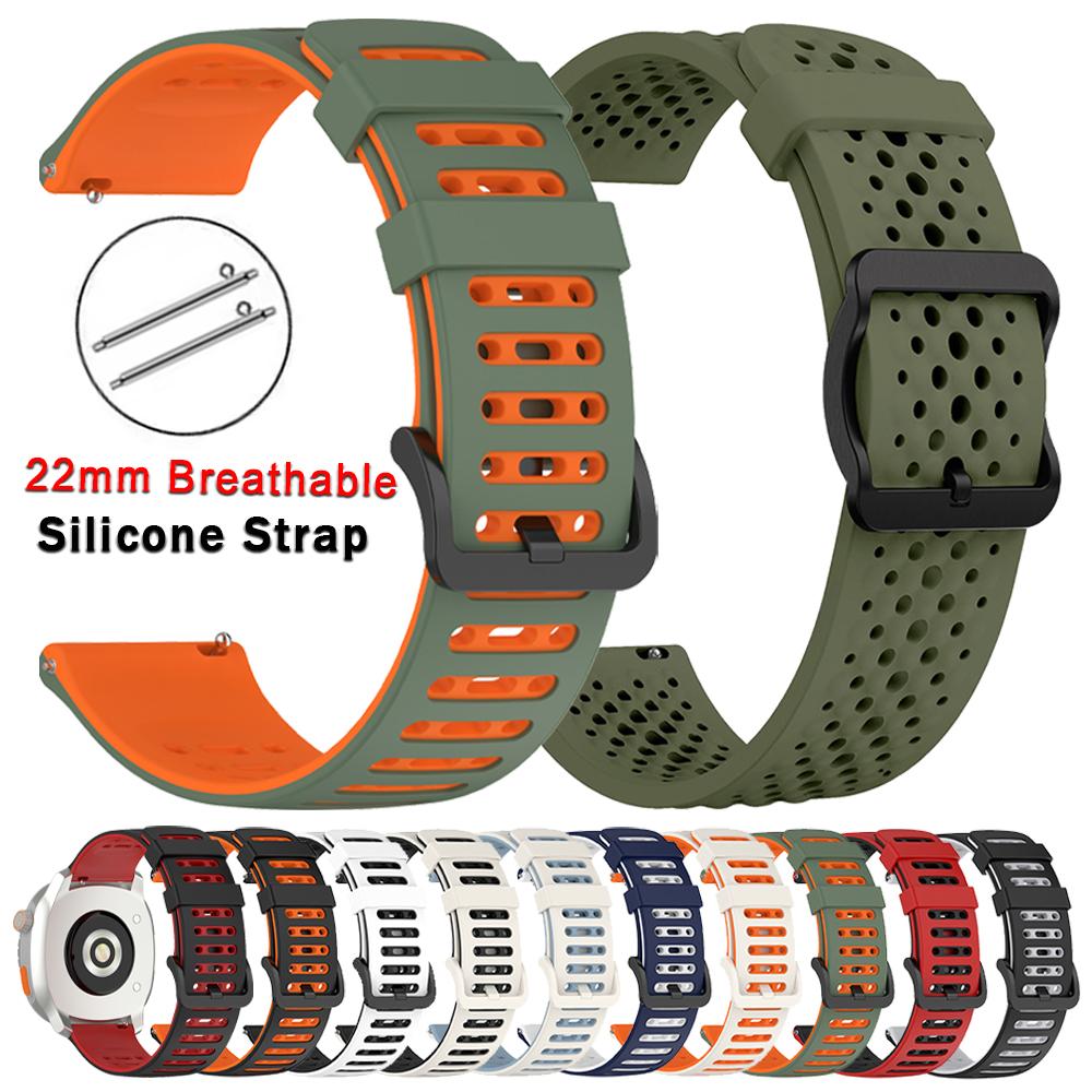 22mm Silicone Strap For Garmin Vivoactive 4 Venu 3 2 Darth Wristband Forerunner 570 47mm 255 Music 265 Sport Breathable Bracelet