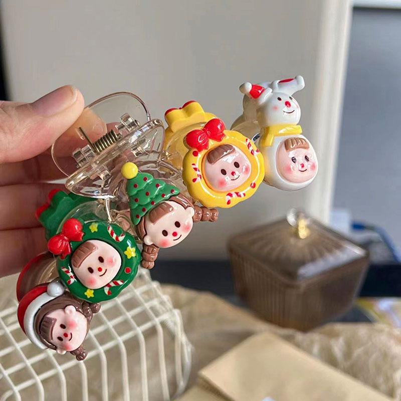 2024 Горячая Распродажа Милая Рождественская Мультяшная Заколка-Краб для Волос для Женщин - Заколка-Акула Головной Убор