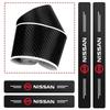 Set da 4 pezzi in fibra di carbonio Protezione soglia battitacco per portiera auto Adesivi con logo per Nissan X-trail Qashqai Note Juke Sentra Patrol Navara