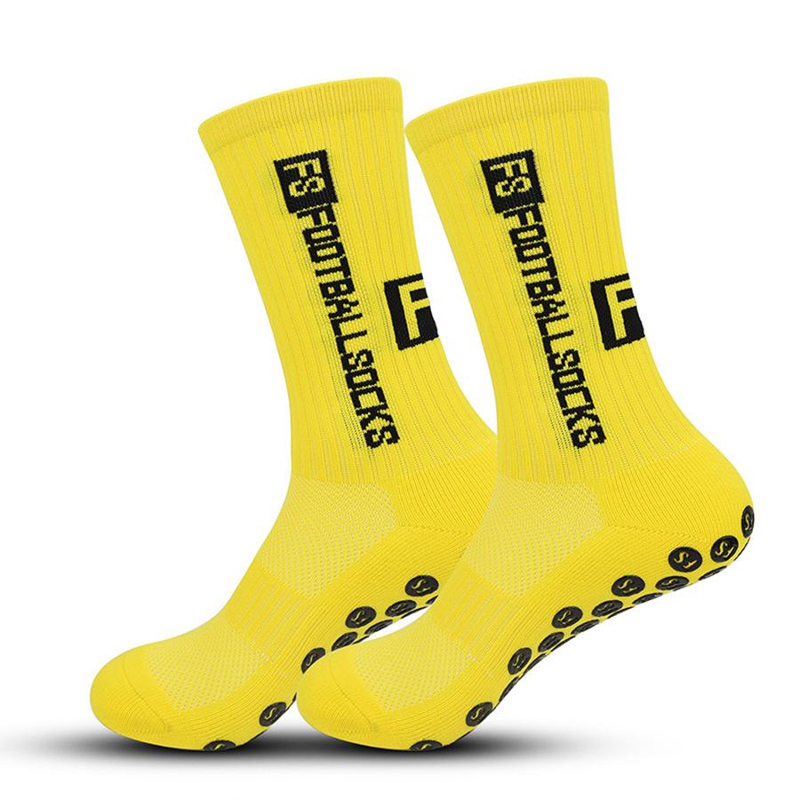 Neue Fußballsocken, mittellange Socken für Herren und Damen, selbstklebende Handtuchsohle, rutschfeste, atmungsaktive Basketballsocken, Laufsocken