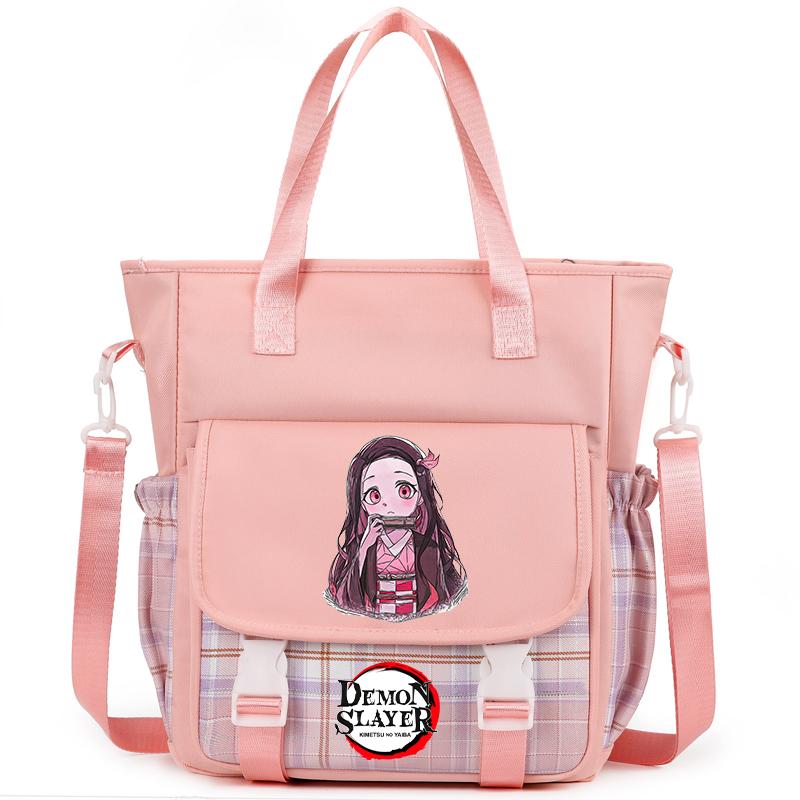 Demon Slayer Tote Bag Crossbody Bag Carrying Bag Shoulder Bag for Teenager Girl Boy Back To School Bag Men Women Leisure Travel Bag Mochila