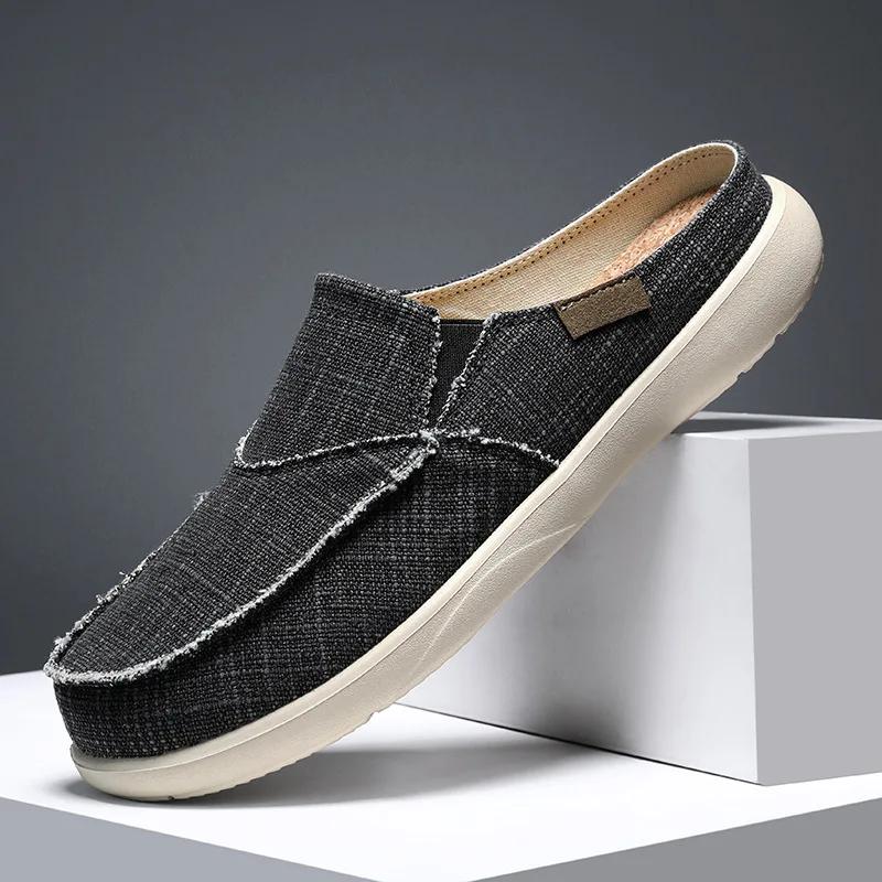 Fashion Man‘S Casual Canvas Shoes Soft Comfortable Lightweight Fashion Versatile Outdoor Walking Loafers Shoes 2025