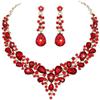 Neckchain Women Necklace Necklace Ear Studs Set Korean Style Earrings Wedding Jewelry Set