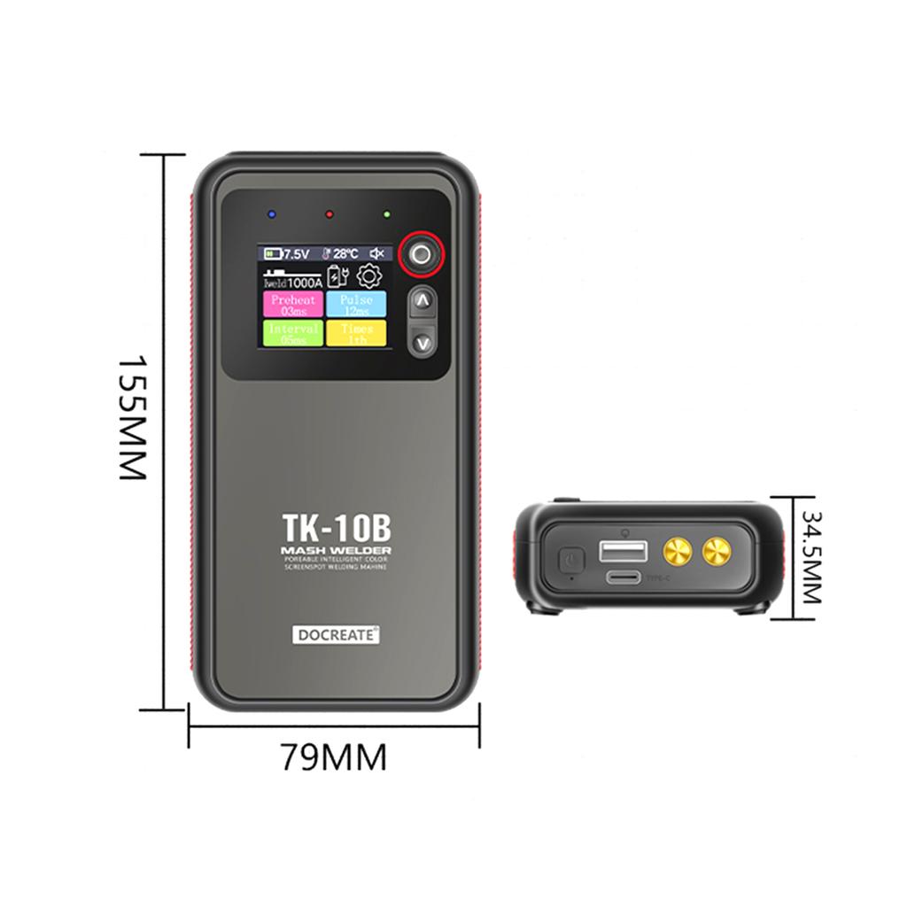 Battery Spot Welder Portable Welding Machine with LCD Screen Double Pulse and Copper Spot Welding