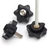 5/50Pcs Plum Blossom Handle Nut M4 M5 M6 M8 Blind Hole Copper Core Handle Knob Thread Mechanical Black Thumb Nuts Assortment