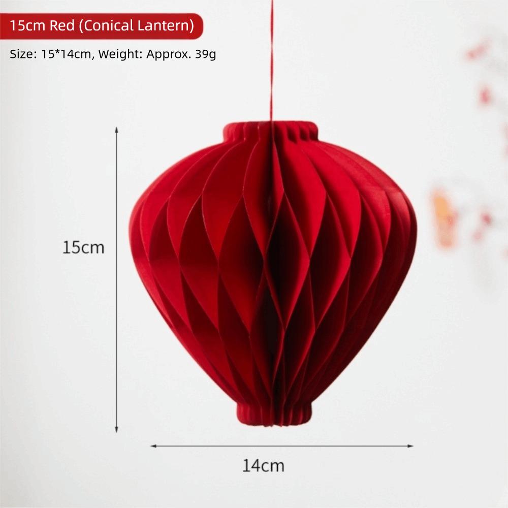 2026 Red Honeycomb New Year Decorations with Tassel Paper Christmas Tree Ornament Hanging Style Christmas Balls Patio Decor