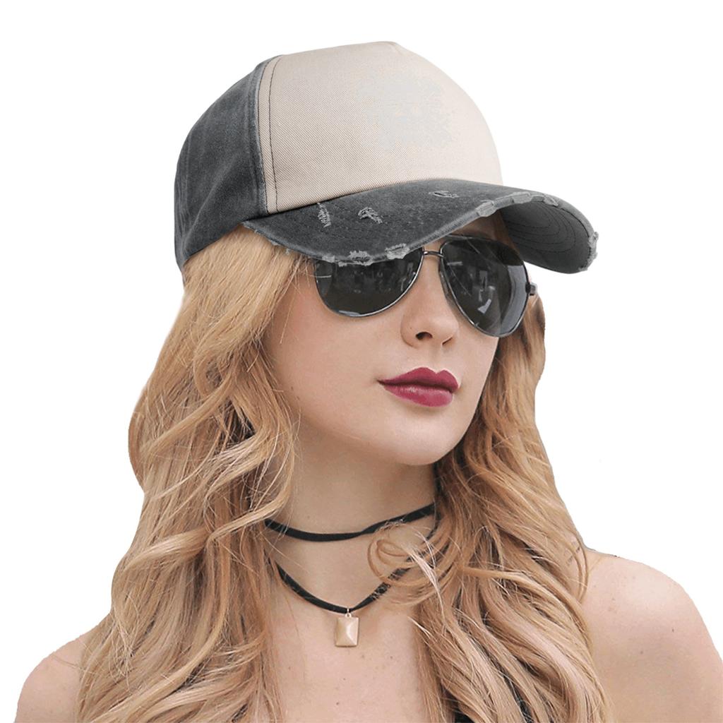 One Piece Straw Hat Baseball Cap Vintage Distressed Washed  Sun Cap Unisex Style Outdoor All Seasons Travel Adjustable Caps Hat