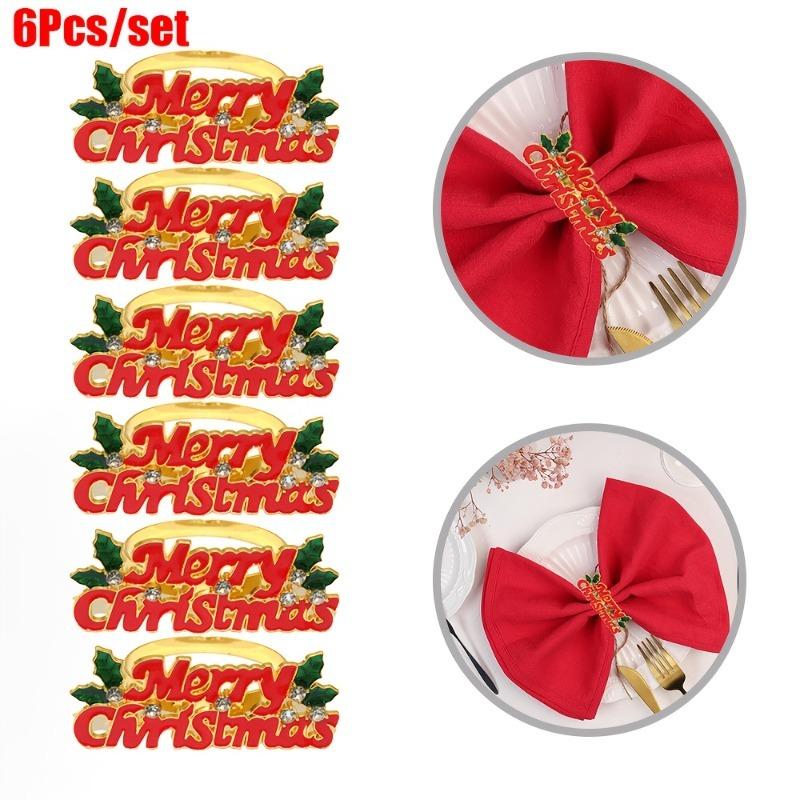 Christmas Restaurant Table Decor Durable Metal Holiday Accessories with Merry Christmas Design for Home Christmas Decoration