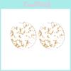 Fashionable Style Western Round Alloy Earrings For Women Simple Geometric Design