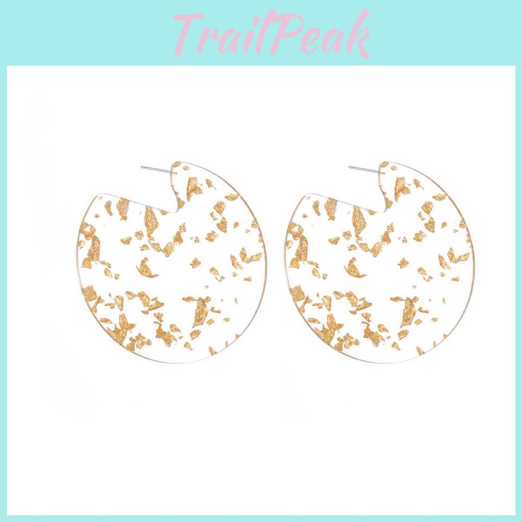 Fashionable Style Western Round Alloy Earrings For Women Simple Geometric Design