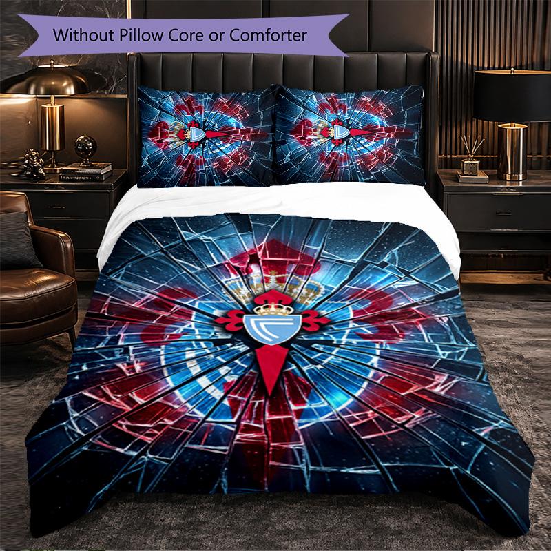 Celta Vigo FC Themed Bedding 3Pcs Duvet Cover Set Decorative Bed Linen For Teen Room Home Decoration